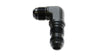 Vibrant -16AN Bulkhead Adapter 90 Deg Elbow Fitting - Anodized Black Vibrant