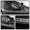 Spyder Lexus IS 250/350 2006-2010 Projector Headlights DRL Black PRO-YD-LIS06-DRL-BK SPYDER