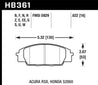 Hawk 02-06 Acura RSX Type S / 06-11 Honda Civic Si Coupe / 00-09 S2000 DTC-30 Race Front Brake Pads Hawk Performance