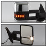 xTune Chevy Silverado 07-13 Heated Amber LED Signal Mirrors Chrome MIR-CSIL07S-G3C-PWH-AM-SET SPYDER