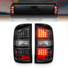 ANZO 2014-2018 GMC Sierra LED Tail Lights Black Housing Clear Lens ANZO