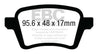 EBC 13+ Fiat 500L 1.4 Turbo Yellowstuff Rear Brake Pads EBC