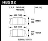 Hawk 82 Subaru Brat / 81-83 DL/GlL / 85-87 Toyota Corolla Front Blue 9012 Race Brake Pads Hawk Performance