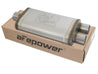 aFe MACHForce XP SS Muffler 2.5in Center Inlet / 2.5in Dual Outlets 18in L x 9in W x 4in H Body aFe
