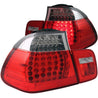 ANZO 2002-2005 BMW 3 Series E46 LED Taillights Red/Clear ANZO