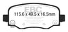 EBC 15+ Chrysler 200 2.4 Redstuff Rear Brake Pads EBC