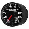Autometer Spek-Pro Gauge Rail Press 2 1/16in 30Kpsi Stepper Motor W/Peak & Warn Blk/Blk AutoMeter