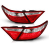 ANZO 2015-2016 Toyota Camry LED Taillights Red/Clear ANZO