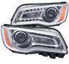 ANZO 2011-2014 Chrysler 300 Projector Headlights w/ Plank Style Design Chrome ANZO