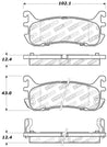 StopTech Performance 94-97/99-05 Miata w/ Normal Suspension Rear Brake Pads D636 Stoptech