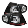 Spyder Volkswagen Golf V 06-09 LED TURN SIGNAL LED Tail Lights Black ALT-YD-VG03-LED-BK SPYDER