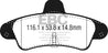 EBC 01-03 Mercury Cougar Yellowstuff Rear Brake Pads EBC