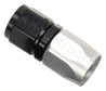 Russell Performance -4 AN Black/Silver Straight Full Flow Hose End Russell