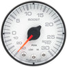 Autometer Spek-Pro Gauge Vac/Boost 2 1/16in 30Inhg-30psi Stepper Motor W/Peak & Warn White/Black AutoMeter