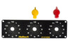 Haltech Triple Switch Panel Kit w/Yellow & Red Knobs Haltech