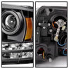 Spyder Dodge Ram 09-12 Projector Headlights Light Bar DRL Black PRO-YD-DR09-LBDRL-BK SPYDER