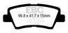 EBC 12+ Hyundai Azera 3.3 Redstuff Rear Brake Pads EBC