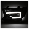 Spyder 08-13 Toyota Sequoia Projector Headlights - Light Bar DRL - Black PRO-YD-TTU07V2-LB-BK SPYDER