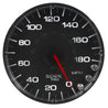 Autometer Spek-Pro Gauge Speedometer 5in 180 Mph Elec. Programmable Black/Chrome AutoMeter