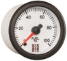 Autometer Stack 52mm 0-100 PSI 1/8in NPTF Male Pro Stepper Motor Fuel Pressure Gauge - White AutoMeter