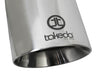aFe Takeda 304 Stainless Steel Clamp-On Exhaust Tip 2.5in. Inlet / 4.5in. Outlet / 9in. L - Polished aFe