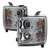 Spyder Chevy Silverado 2014-16 2500 HD Projector Headlights Light Bar DRL Chrm PRO-YD-CSHD14-LBDRL-C SPYDER