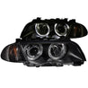 ANZO 1999-2001 BMW 3 Series E46 Projector Headlights w/ Halo Black (CCFL) ANZO