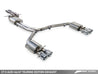 AWE Tuning Audi C7.5 A7 3.0T Touring Edition Exhaust - Quad Outlet Chrome Silver Tips AWE Tuning
