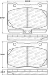 StopTech Performance 05-12 Acura RL Front Brake Pads Stoptech