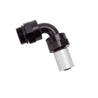 Russell Performance -8 SAE Port Male to -8 AN Hose 90 Degree Crimp On Hose End - Black Anodized Russell