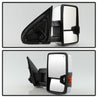 xTune Chevy Silverado 14-16 Heated Amber LED Signal Mirror Chrome MIR-CSIL14S-G3C-PWH-AM-SET SPYDER