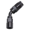Russell Performance -8 AN Black 45 Degree Full Flow Hose End Russell