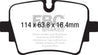 EBC 14+ Jaguar F-Type (Cast Iron Rotors Only) 5.0 Supercharged (490) Yellowstuff Rear Brake Pads EBC