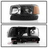 xTune GMC Sierra 99-06 /Yukon 00-06 Headlights & LED Bumper Lights - Black HD-JH-GS99-LED-SET-BK SPYDER