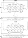 StopTech Street Touring Mercedes Benz Rear Brake Pads Stoptech