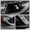 Spyder Honda Accord 2013-2015 4DR Projector Headlights Light Bar DRL Black PRO-YD-HA13-LBDRL-BK SPYDER