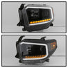 xTune 14-17 Toyota Tundra DRL LED Light Bar Proj Headlights - Black Smoke (PRO-JH-TTU14-LB-BSM) SPYDER