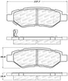 StopTech Street Select Brake Pads w/Hardware - Rear Stoptech