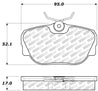 StopTech 87-93 Saab 900 Street Select Brake Pads Front - Rear Stoptech