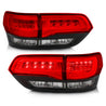 ANZO 2014-2016 Jeep Grand Cherokee LED Taillights Red/Clear ANZO