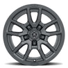 ICON Vector 5 17x8.5 5x5 -6mm Offset 4.5in BS 71.5mm Bore Satin Black Wheel ICON