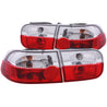ANZO 1992-1995 Honda Civic Taillights Red/Clear ANZO