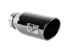 aFe MACHForce XP Exhausts Tips SS-304 EXH Tip 4In x 6Out x 15L Bolt-On (blk chrome) aFe