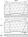 StopTech 08-15 Mitsubishi Evo X Street Select Front Brake Pads Stoptech