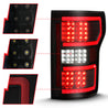ANZO 18-19 Ford F-150 LED Taillight Black Housing Clear Lens Red Light Bar W/Sequential ANZO