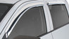 Stampede 2019 Chevy Silverado 1500 Double Cab Pickup Tape-Onz Sidewind Deflector 4pc - Chrome Stampede