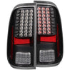 ANZO 2008-2015 Ford F-250 LED Taillights Black ANZO