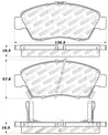 StopTech Performance 06-11 Honda Civic Sedan Hybrid Front Brake Pads Stoptech