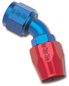 Russell Performance -6 AN Red/Blue 45 Degree Full Flow Hose End Russell