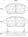 StopTech Street Touring 00-05 Spyder MR2 / 00 Celica GT Front Brake Pads Stoptech